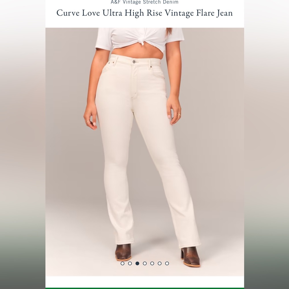 Abercrombie white flare Jean